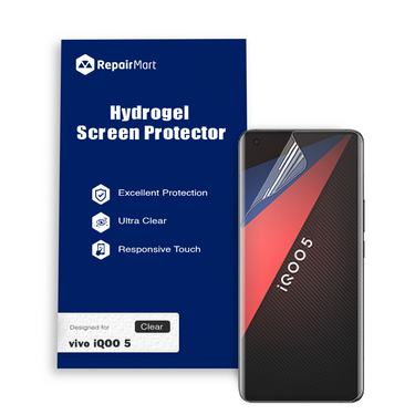 Vivo iQOO 5 Compatible Premium Hydrogel Screen Protector With Full Coverage Ultra HD